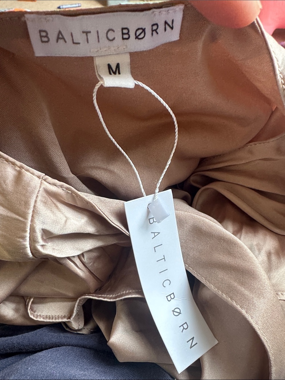 Baltic Born Champagne Satin Wrap Maxi Dress - Picture 4 of 4